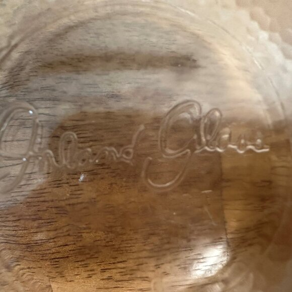 Vintage Inland Glass Casserole Dish with Lid Gold Stripe Design 1950s Oven Table - Picture 6 of 8